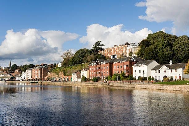 The waterfront at Exeter Quay, looking across the River Exe